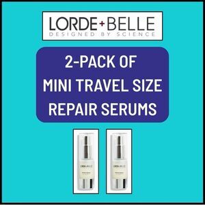 NWOB 2-PK Lorde + Belle MINI TRAVEL SIZE REPAIR SERUMS Use w. Boosters MSRP $100